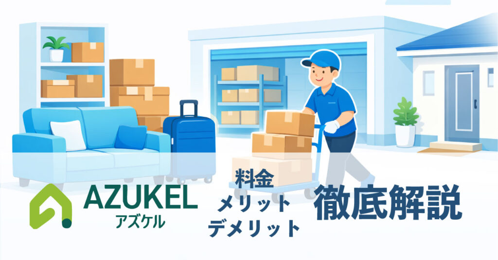 AZUKELのように荷物を配送して保管できる宅配型トランクルームのイメージ