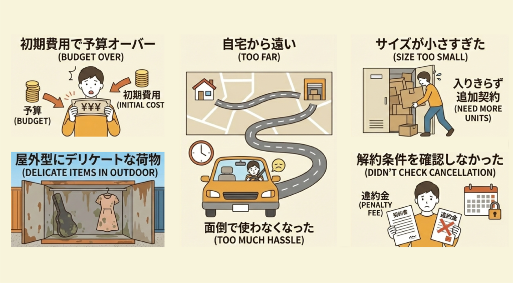 5つの失敗例のわかりやすいイメージビジュアル