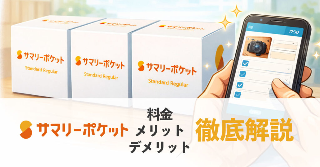 サマリーポケットの専用ボックスとスマホアプリで荷物管理ができる宅配型トランクルームのイメージ